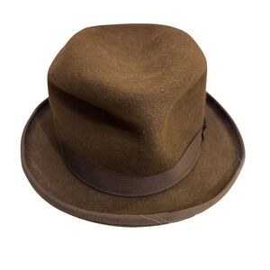 Bordese Furs Quality Superior Men's Brown Felt Fedora Hat Size‎ 7
